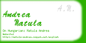 andrea matula business card